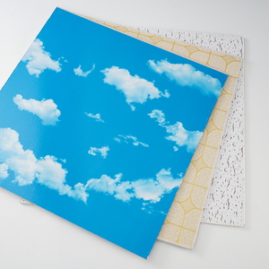 Pannelli per Controsoffitto in PVC Moderni per Hotel con Pellicola e Colla 600x600 Griglia per Controsoffitto - Product Image 4