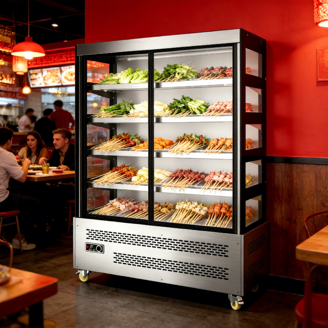 YINZHENG Restaurant Display Cabinet Commercial Freezer Fridge Malatang Upright Showcase Cooler Refrigeration Equipment