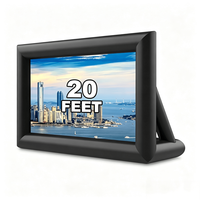 Écran de projection gonflable de 20 pieds, écran de cinéma portable gonflable, pour les soirées cinéma dans la cour ou à la piscine