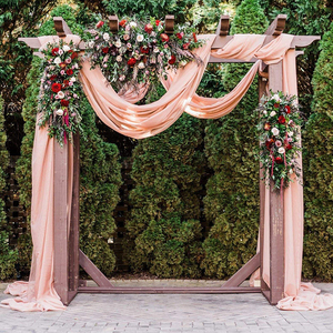 Wedding Ceiling Drapes Pink Chiffon Fabric for Party Backdrop Decoration <b>Curtains</b> & Valances for Wedding Decorations - Product Image 6