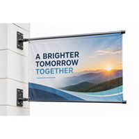 Bannière publicitaire murale personnalisée en vinyle PVC 13oz pour affichage extérieur de bâtiment, enseigne murale personnalisée