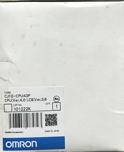 CJ1GCPU43P PLC CPU Unit Module 20K Steps Program 64K Words Data Memory Industrial Control RS485