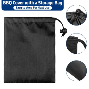 Housse de protection <span class=keywords><strong>ronde</strong></span> imperméable pour <span class=keywords><strong>barbecue</strong></span> au charbon de bois avec cordon de serrage et boucle de rangement, pour <span class=keywords><strong>barbecue</strong></span> extérieur <span class=keywords><strong>Weber</strong></span> Master - Product Image 5