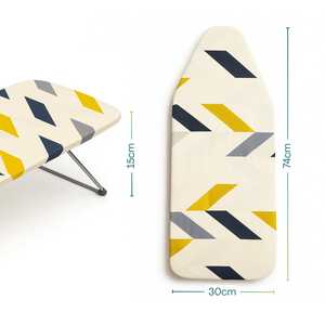 Mini planche à repasser pliable de voyage 74x30x15 cm, cadre en métal avec pieds - Product Image 2