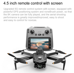 Nouveau drone GPS V168 MAX professionnel avec caméra 4K, FPV aérien, évitement d'obstacles, télécommande à grand écran, drone pliable - Product Image 4