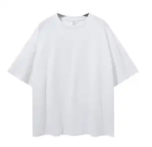 Yüksek kaliteli unisex % 100% pamuk özel logo t shirt baskı marka özel etiket ön daraltılmış özel boy t shirt
