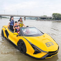 Bateau de sport aquatique 5 places, structure en fibre de verre, conduite sécurisée, supercar jetboat 50 km/h, télécommande