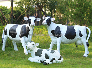 Nouveaux produits <span class=keywords><strong>ferme</strong></span> cour réaliste résine fibre de verre animaux vache figures statue sculpture peut être personnalisé - Product Image 2
