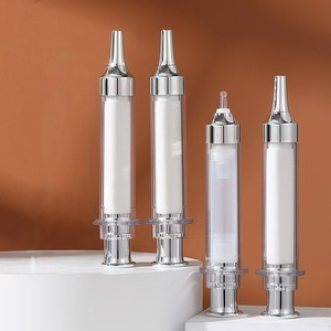 ขวดเข็มฉีดยาสุญญากาศ10มล. ปั๊มเซรั่มเครื่องสำอางพลาสติกเติมได้สำหรับบรรจุภัณฑ์ครีมตาใช้ครีมทาหน้า - Product Image 4