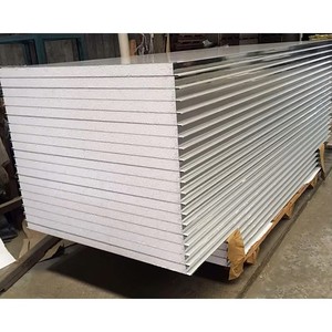 Panneau sandwich ignifuge et écologique en EPS de 50 mm/75 mm/100 mm/120 mm/150 mm, panneau isolant pour murs/toitures, panneau mural extérieur - Product Image 1