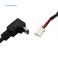Câble de charge et de données Micro USB mâle vers JST Molex Ph2.0 à 2, 3, 4, 5, 6 broches, coudé à 90 degrés (haut, bas, gauche, droite)