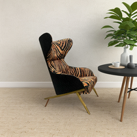 Fauteuil en tissu de style loisirs moderne chaise en cuir en bois massif pour salon maison bureau salle à manger hôtel entrepôt