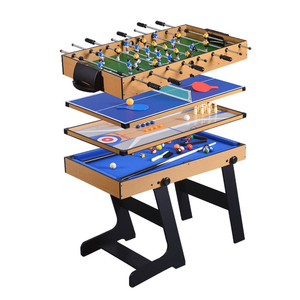 Mesa <span class=keywords><strong>de</strong></span> Juego Multifuncional 5 en 1 Plegable <span class=keywords><strong>de</strong></span> 4 Pies para Fútbol, Snooker, Shuffleboard, <span class=keywords><strong>Bolos</strong></span>, Mesa <span class=keywords><strong>de</strong></span> Juego Interactiva para Padres e Hijos - Product Image 1