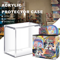 Caja Protectora Acrílica para Cartas Coleccionables PTCG, con 8 Años de Garantía Contra el Amarilleamiento, Caja de Exhibición de Larga Duración para Almacenamiento a Largo Plazo