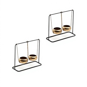Porte-bougie en fer noir de qualité supérieure, taille et forme personnalisées, à prix compétitif - Product Image 1