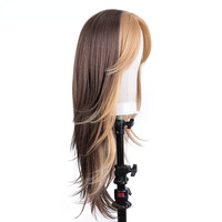 Fabricant de perruque de cheveux synthétiques blond miel de qualité supérieure Perruques en fibres synthétiques résistantes à la chaleur perruques en fibres synthétiques de qualité supérieure
