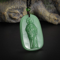 Collier pendentif imitation obsidienne Saint Benoît catholique pour hommes et femmes, amulette de prière et d'exorcisme, bijoux en verre
