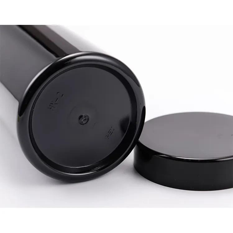 RTCO סיטונאי באיכות גבוהה PET פלסטיק גלולת בקבוק כמוסה מיכל בורג כובע שחור פלסטיק כמוסה צנצנת