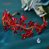 YouLaPan – accessoires élégants pour mariage, accessoires de cérémonie, bandeaux pour cheveux en strass rouge pour femmes, HP985