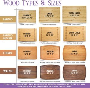 Tabla <span class=keywords><strong>de</strong></span> Cortar Personalizada con Logotipo Grabado, <span class=keywords><strong>de</strong></span> Bambú, Madera <span class=keywords><strong>de</strong></span> Nogal, Haya, Arce, Roble, Acacia, Regalo <span class=keywords><strong>de</strong></span> Cumpleaños para Mamá o Abuela - Product Image 4