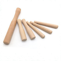 Pilon en bois lisse pilon à épices en bois pour la nourriture