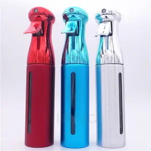 Custom Color Aluminum Plastic Continuous Spray Bottle For Hair Fine Mist Pump 250ml