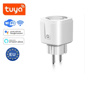 16A 20A Eu Electric Power Tuya Wifi Socket AC Smart Plug Plastic Enclosure Works With Alexa Google home