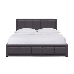 Lit rembourré de style italien avec cadre en bois de lierre contreplaqué de 1,2 cm d'épaisseur, taille Queen/King, livraison en une seule boîte - Product Image 2
