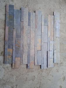 Revestimiento de pared de piedra Natural para pizarra, Panel de piedra oxidado en forma de Z, hecho a mano - Product Image 6