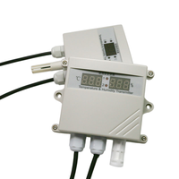Sensor de Temperatura y Humedad de Pared con Pantalla LED de 3/6 Dígitos, Transmisor RS485 Modbus RTU, OEM IP65, Control por Aplicación Inteligente