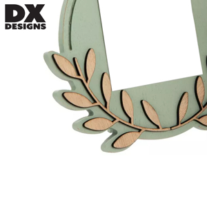 Porte-mémos rond moderne et simple en bois DX Designs pour bureau, pince à notes personnalisée avec <span class=keywords><strong>support</strong></span>, décoration de bureau à domicile - Product Image 3