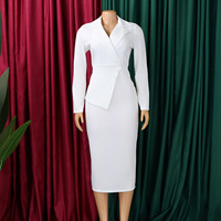 Nouvelle Robe Fourreau Élégante pour Femme 2026, Couleur Unie, Longueur Genou, Idéale pour le Bureau et les Tenues Professionnelles Décontractées