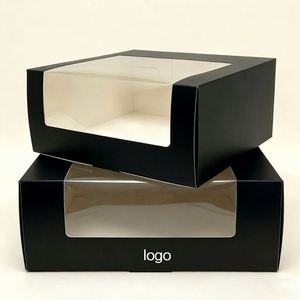 Factory Direct Customizable Free Design Black Cardboard Display Box With PVC Window Sturdy Ideal for <b>Hat</b> & Accessory Packaging - Product Image 1