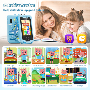 Portable Silicone <span class=keywords><strong>Dinosaure</strong></span> Enfants Smart Phone <span class=keywords><strong>2</strong></span>.8 Pouces IPS Écran Double Caméras Écran Tactile Jouet Téléphone Bas Stuffer Cadeau - Product Image 6