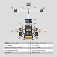 AUTOOL Xc508 Aligner Device Tester 3D 4 Post Car Lift Máquina de sistema de alineación de cuatro ruedas computarizada completamente automática