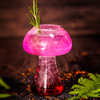 Gobelet à smoothies TIKI amusant et original, en forme de nuage de champignon 3D, pour cocktails spéciaux, transparent, bon marché, pour bar