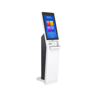 Kiosque de commande tactile capacitif sur pied de 23,6 pouces avec lecteur de carte d'identité NFC, fonction SDK intérieure, recyclage de billets et lecteur de codes-barres
