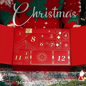 Caja de calendario de Adviento de venta directa de fábrica, caja de cartón ecológica, calendario de Adviento para regalo y cosméticos - Product Image 2