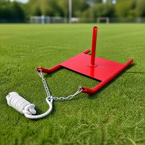 Traîneau d'entraînement robuste pour traction et poussée, portable, pour l'extérieur et la neige, en fer rouge et nylon 40D, marque Soccer - Product Image 2