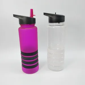 Wholesale OEM Bpa Free Tritan Plastic Water Bottle Clear Water Drink Bottles With Straws