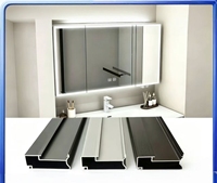 Profilé de miroir pleine longueur en aluminium 6063 moderne, pour miroir sur pied ou mural, idéal pour chambre et dressing