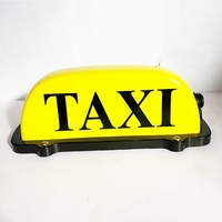 Éclairage supérieur de voiture LED rechargeable étanche avec dôme en coque jaune et base magnétique en néodyme pour l'éclairage de taxi industriel