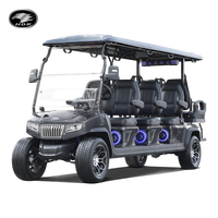 Voiturette de golf électrique HDK Ranger 6+2 Plus pour huit passagers, avec batterie au lithium, pour les communautés et les terrains de golf