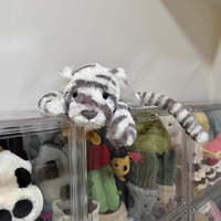 Boneka Sacha Snow Tiger Super Lembut Gaya JC Inggris 25cm, Isi Kapas PP, Berbobot, Dapat Dicuci, Pereda Stres, Dekorasi Rumah & Kantor, Hadiah Ulang Tahun
