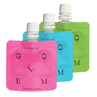 Pochette à bec verseur personnalisée de qualité alimentaire 100 ml pour l'emballage de thé, d'huile de graines, de jus de fruits, d'huile d'olive et de liquides