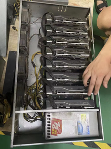 <b>Used</b> Full Set RX580 8GB 8GPU PCI <b>Laptop</b> Graphics Card with Fan Cooler - Product Image 3
