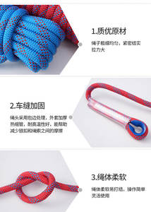 เชือกหนีไฟ เชือกนิรภัย ทนทานต่อการสึกหรอ ไนลอนความแข็งแรงสูง - Product Image 3