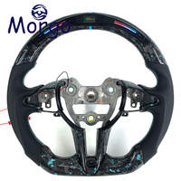 Volant de course personnalisé en fibre de carbone véritable forgée avec LED pour Hyundai I30N I20N Elantra Veloster Kona N Racing Style