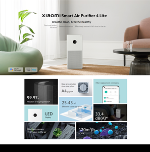 Versione Cinese, Purificatore d'<span class=keywords><strong>Aria</strong></span> Originale MIJIA 4 Lite AC-M17-SC | |   Vendita Calda |   380 m³/h |   26-45 ㎡ |   32,6 dB |   Display LED |   Possibilità di ODM - Product Image 5