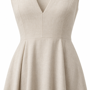 Vestido casual sin mangas con cuello en V para mujer, vestido midi con botones delanteros de color sólido para uso diario - Product Image 5